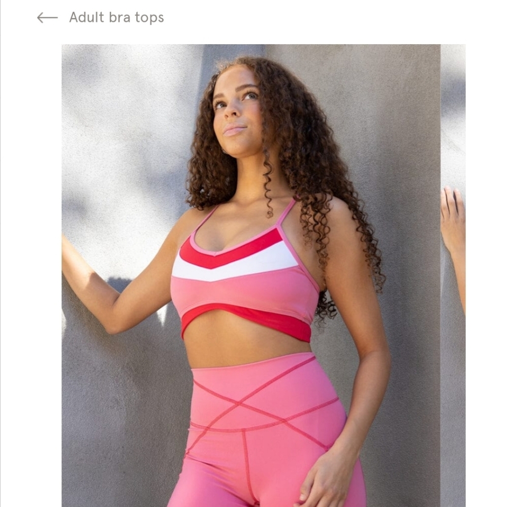 Jo+Jax Pink Replay Dance Sports Bra Top